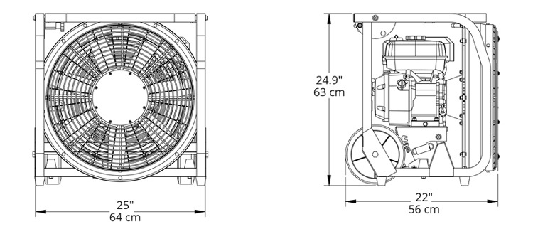 GX400机动消防排烟机RAMFAN优兰特救援风机