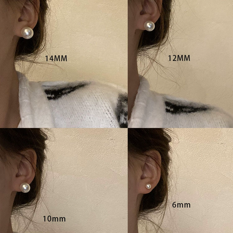 Retro silver needle, earrings from pearl, silver 925 sample, French retro style, 2025 years, internet celebrity