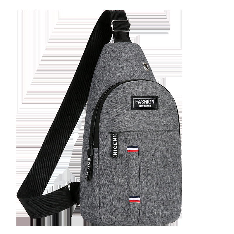 Cross-border nuevo tipo de bolso de hombro de moda masculino bolso de hombro de estilo coreano simple bolso de pecho de tela de Oxford para hombres