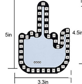 Luz de dedo del coche transfronteriza Luz de gesto luz de advertencia multifunción del coche luz trasera anticolisión Luz De Palma interactiva