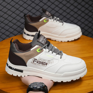 Men's shoes 2025 new spring casual sneaker men's thick-soled outdoor tooling shoes non-slip wear-resistant hiking shoes