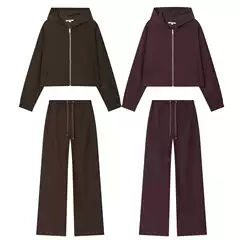 Foreign Trade 2025 Autum New European and American Style Women's Fashion Casual Loose Jacket Jacket Wide Leg Pants 8372267