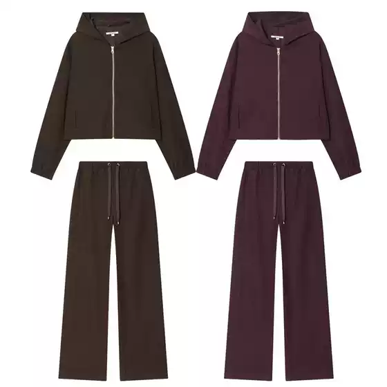 Foreign Trade 2025 Autum New European and American Style Women's Fashion Casual Loose Jacket Jacket Wide Leg Pants 8372267
