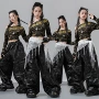 斜肩街舞迷彩儿童演出服