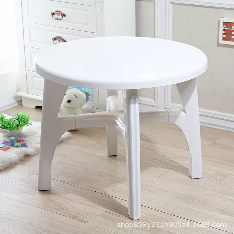 加厚塑料餐桌沙滩大圆桌商用桌吃饭桌子户外大排档方桌夜市烧烤桌