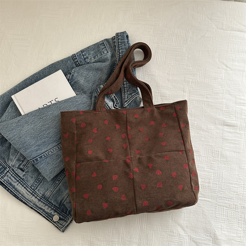 Bolsa de impresión de velcro versátil 2024 nueva bolsa de almacenamiento de gran capacidad de un solo hombro movible bolsa de lona