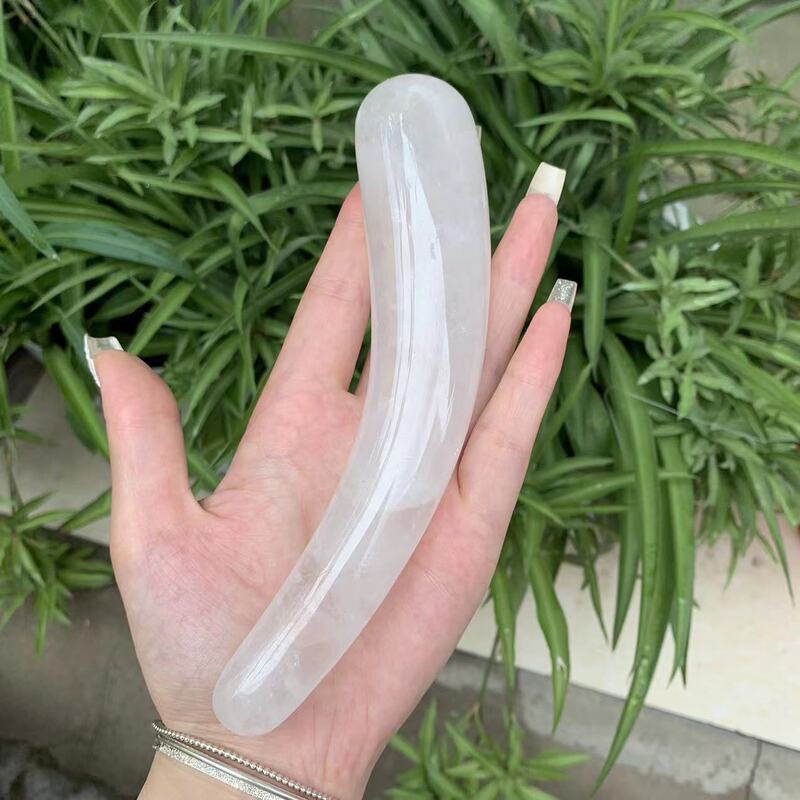 供应天然水晶 粉晶 雕刻原石打磨水晶按摩棒 图 3