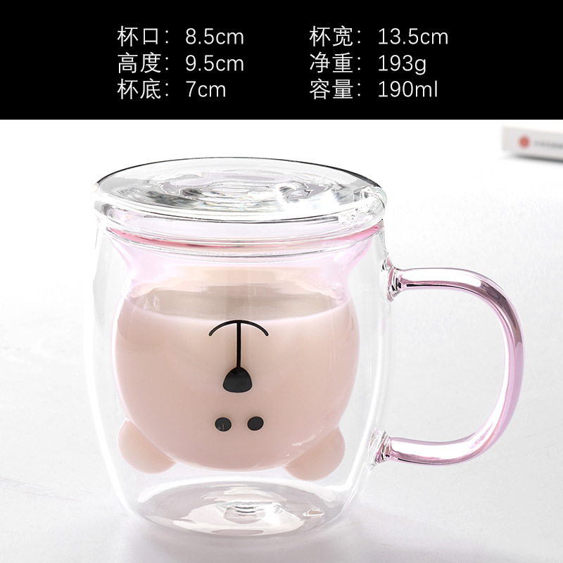 Oso rosa con mango y tapa