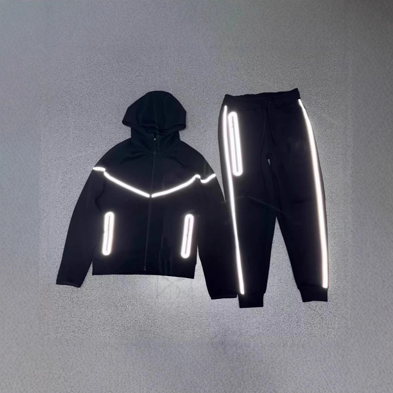 25 Years New Sports Hooded Jacket Air Layer Cotton Zipper Shirt Reflective Laminated Suit 754+762 Cross-Border 25 Years New Sports Hooded Jacket Air Layer Cotton Zipper Shirt Reflective Laminated Suit 754+762 Cross-Border
