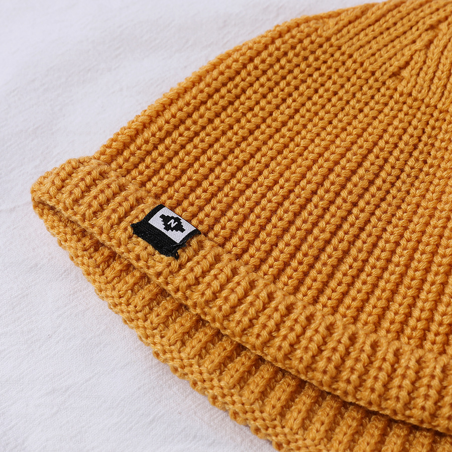 Knitted Beanie Hat For Men Warm Winter Hat Casual Style Solid Colour_voghion.com