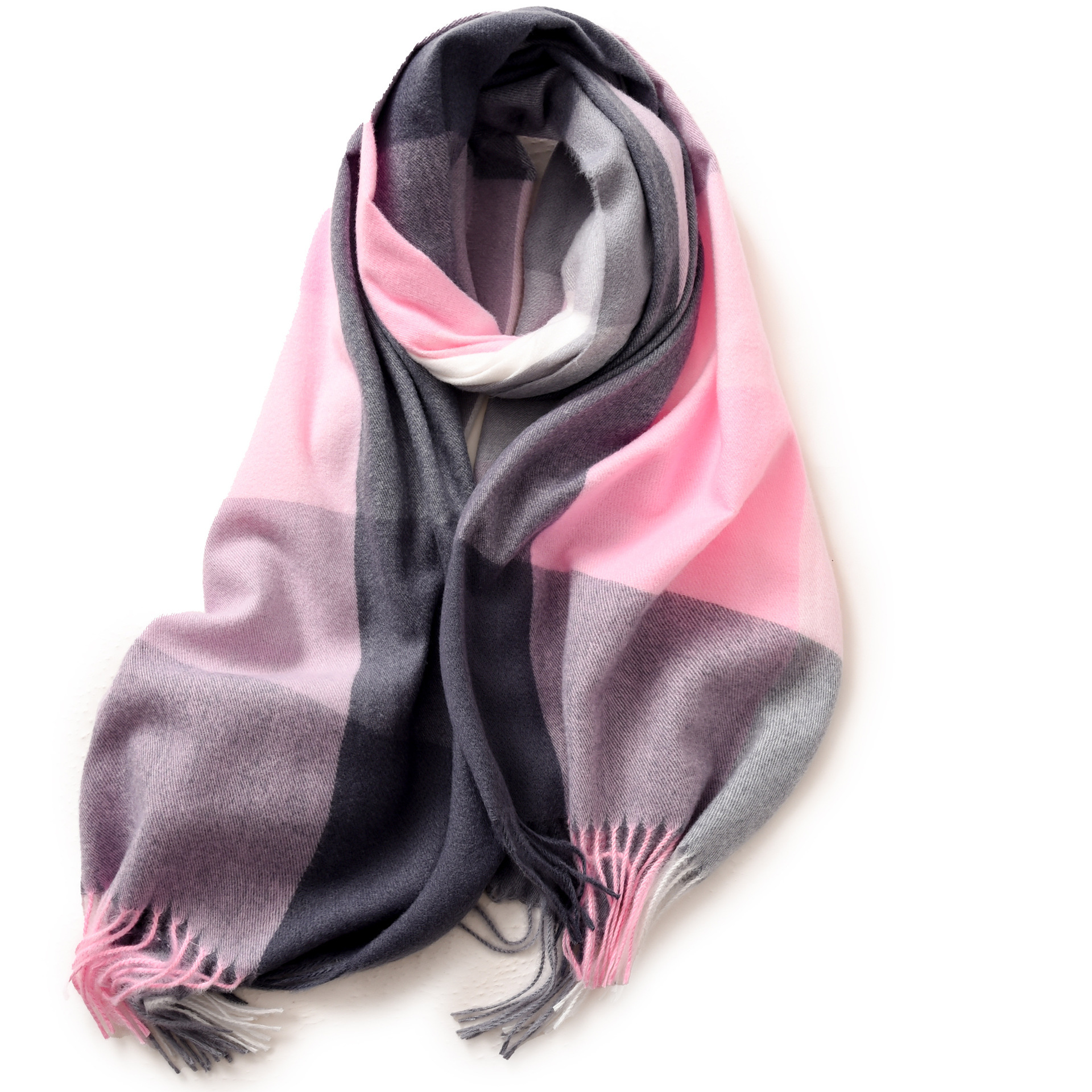 Buñuelo a cuadros para mujeres de otoño y invierno explosión de cachemira caliente buñuelo de oficina con buñuelo de alta calidad para mujeres de invierno