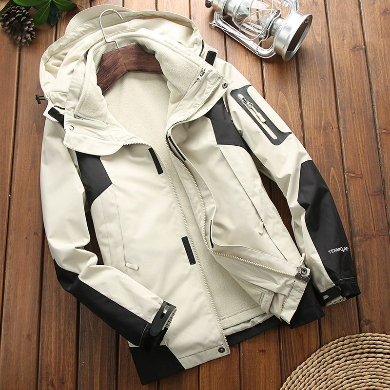 Мужская куртка-двойка с отстегивающейся подкладкой «три в одном», женская флисовая куртка, теплая альпинистская куртка для улицы, утолщенная куртка