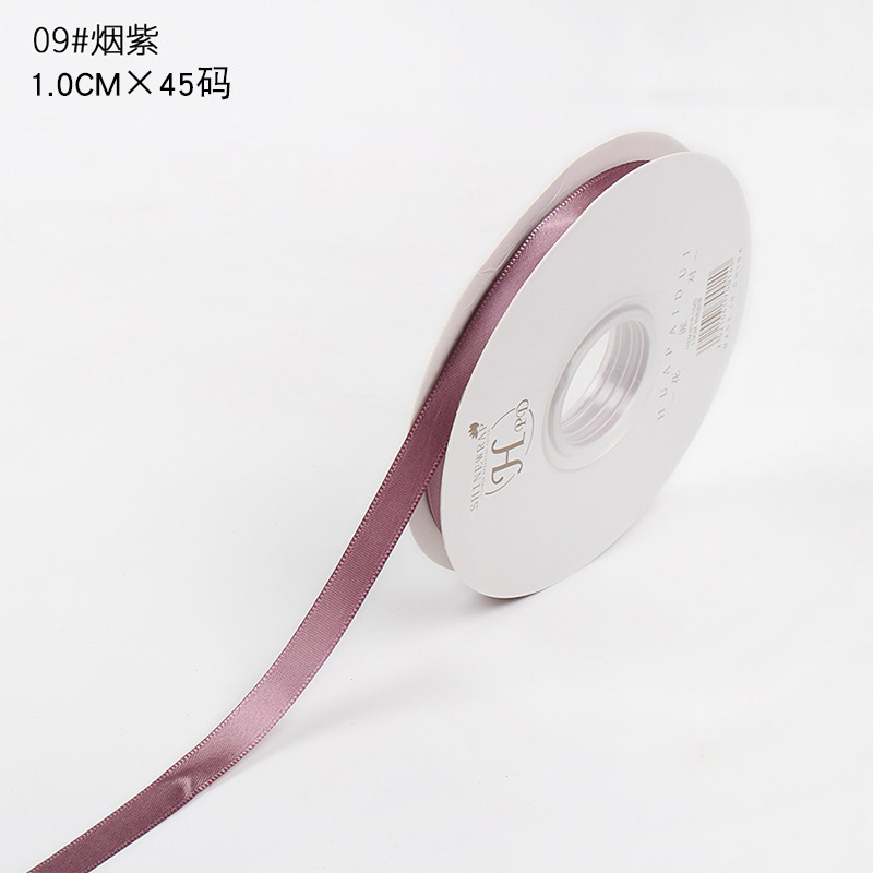 Brillante color sólido 1cm cinta material de embalaje de flores poliéster de alta densidad diy material de florista de pasteles hechos a mano