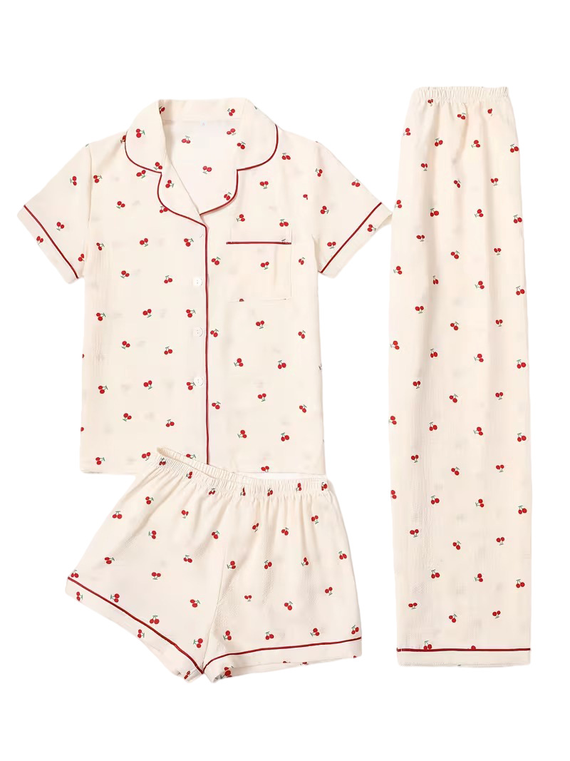2026 nueva explosión de burbujas transfronterizas pijamas arrugados de manga corta de mujer pantalones cortos pantalones largos transfronterizos set de ropa del hogar al por mayor