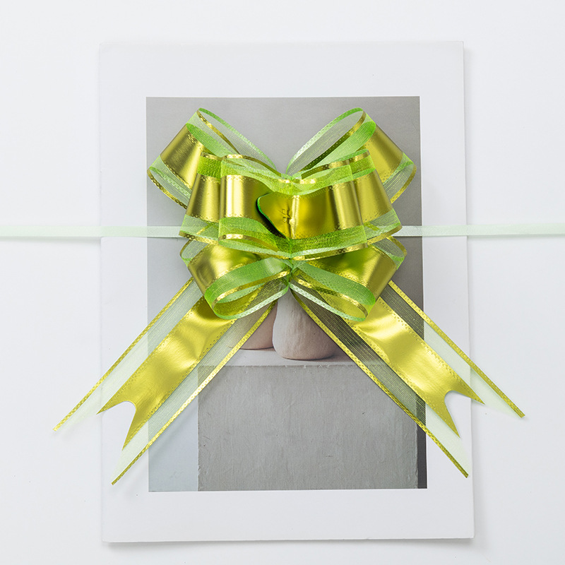 Ribbon colorido dibujo de flores colorido carro de boda decoración de regalo embalaje mariposa sala de boda escalera de techo mate nieve dibujo de flores