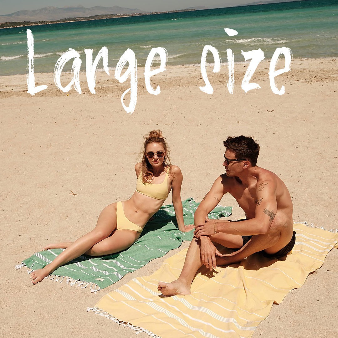 Toallas transfronterizas absorbentes gran tamaño toallas de baño de punto rayas bordadas toallas de playa turcas algodón al por mayor