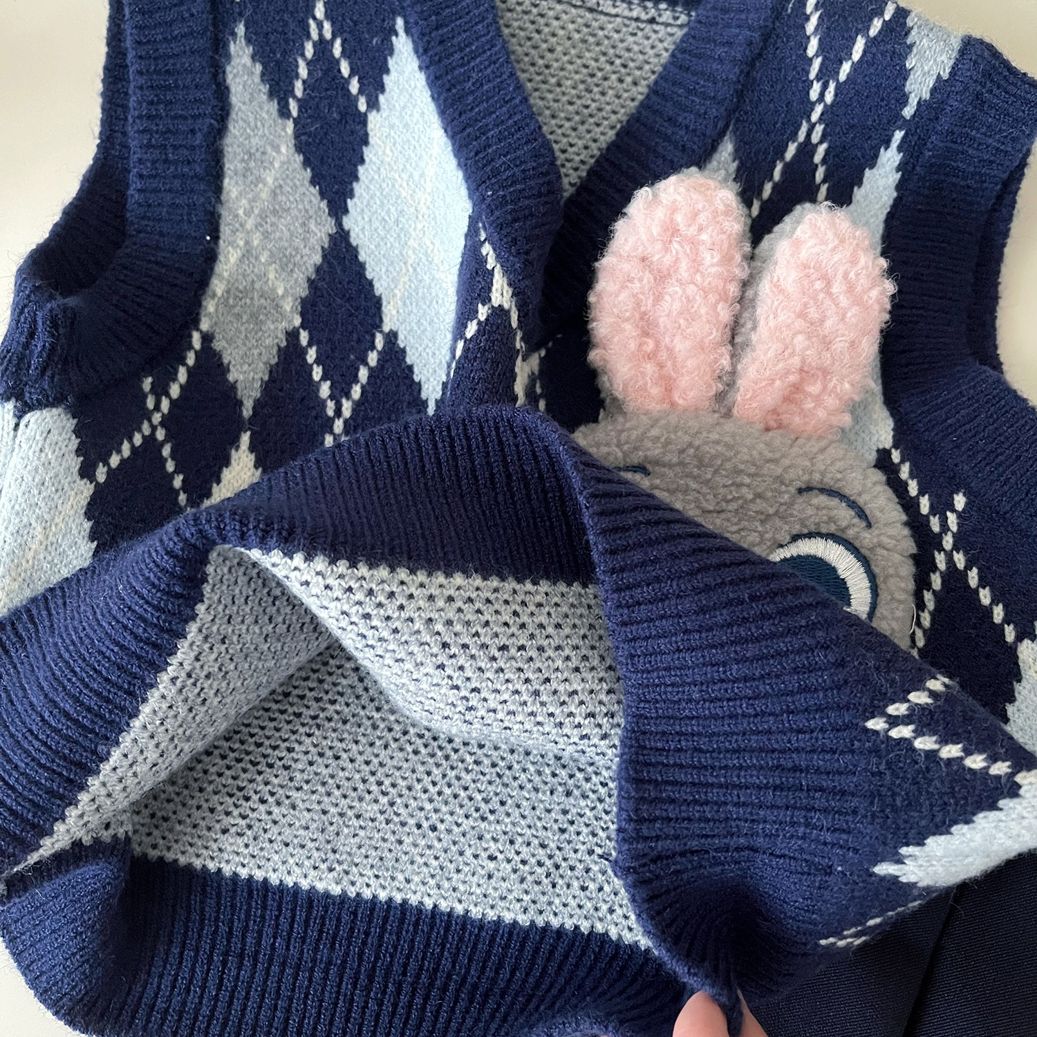 Mädchen Hasen Polizistin Jk Uniform Strickweste Rock Set_voghion.com