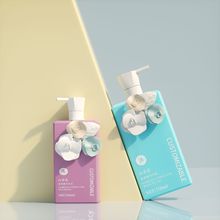 厂家热销300/500/750mlHDPE塑料瓶按压式高档洗发水沐浴露挂花瓶