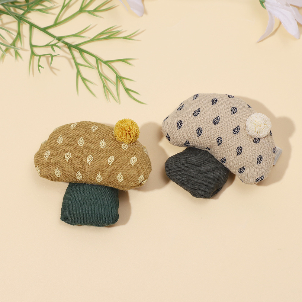 Pince à frange pour bébé transfrontalière européenne et américaine, épingle à cheveux mignonne en forme de champignon de dessin animé, coiffure pour bébé, épingle à cheveux pour enfants, vente en gros_voghion.com