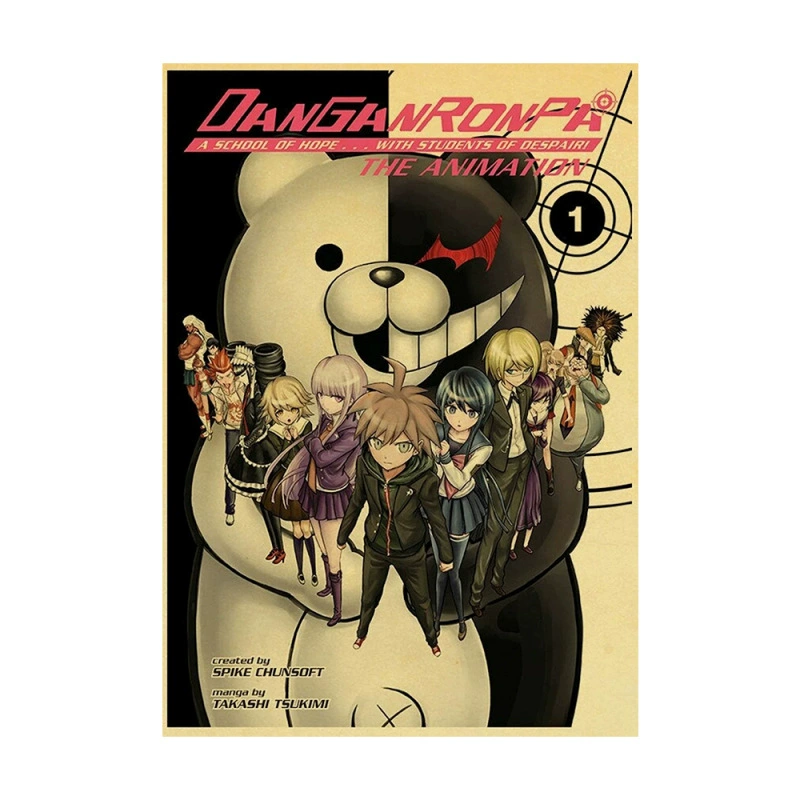 [亚马逊速卖通日本动漫Danganronpa 装饰画帆布画芯海报]