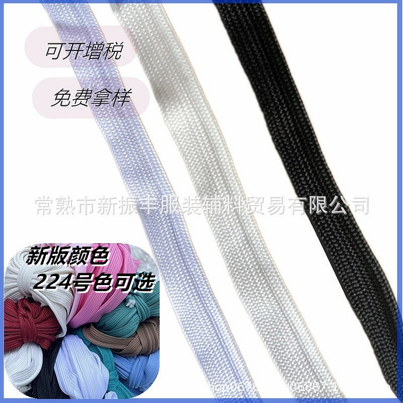 New Zhenfeng Polyester Black and White Micro-Elastic Edge Binding Tape, Wholesale in Stock New Zhenfeng Polyester Black and White Micro-Elastic Edge Binding Tape, Wholesale in Stock