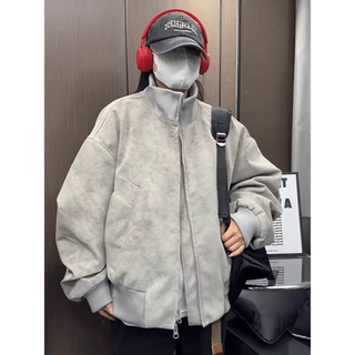 2026新款美式复古皮衣外套男秋季短款正肩棒球服痞帅夹克秋冬批发