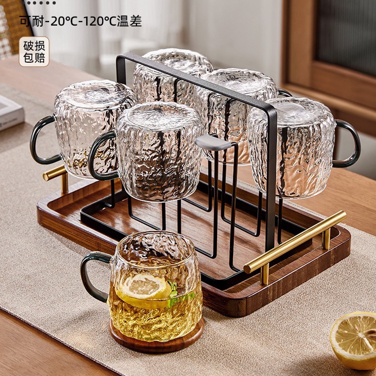 轻奢杯架沥水收纳置物架倒挂架子茶杯架洋酒杯放玻璃杯子托盘家用|undefined