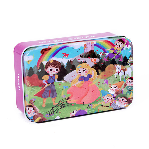Wooden cognitive tin box