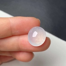 抖音货源天然翡翠A货  白冰翡翠戒面珠宝饰品配证书一件代发