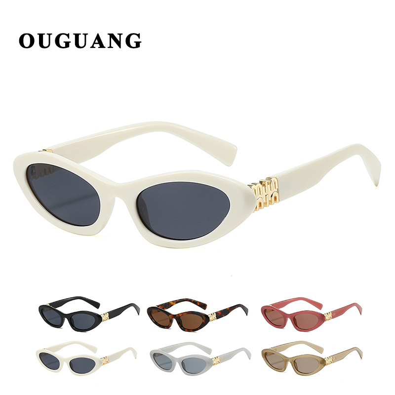 Nuevas gafas de sol europeas y americanas con letras m retro Ken Dou con el mismo estilo Gafas de sol con ojos de gato