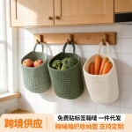 棉绳编织收纳筐厨房水果蔬菜篮手提置物篮家用收纳篮子手工编织篮