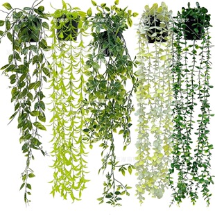 Pseudoma cross -border simulation green mandala Jurogali decorates bonsai according to the leaves of the leaves and vines
