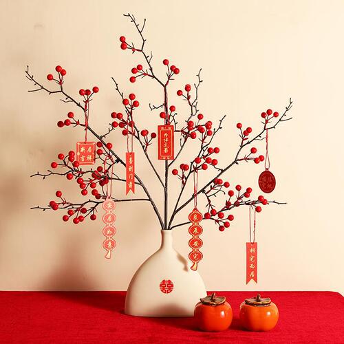 Fortune fruit artificial flowers, artificial flower decorations, living room decorations, engagement wedding arrangements, floral decorations, gifts for the newlyweds