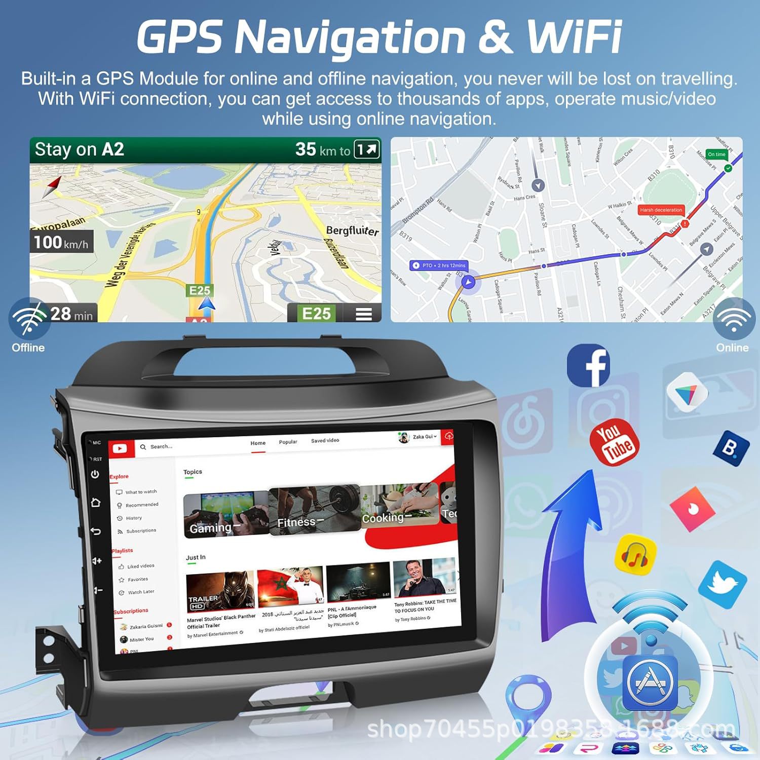 Suitable for 11-16 Kia Kia Sportage Android Central Control Large Screen Car Gps Navigation