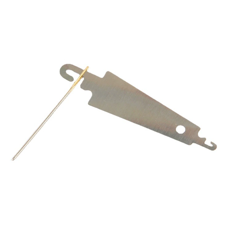 Нитевдеватель из стального листа для вышивки крестиком двойной Железный крючок аксессуары для шитья одежды Нитевдеватель для вышивки крестиком