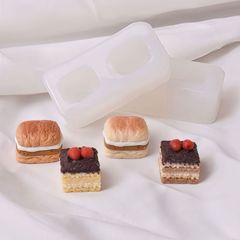 diy仿真树莓提拉米苏酥皮汉堡树脂饰品配件硅胶模具