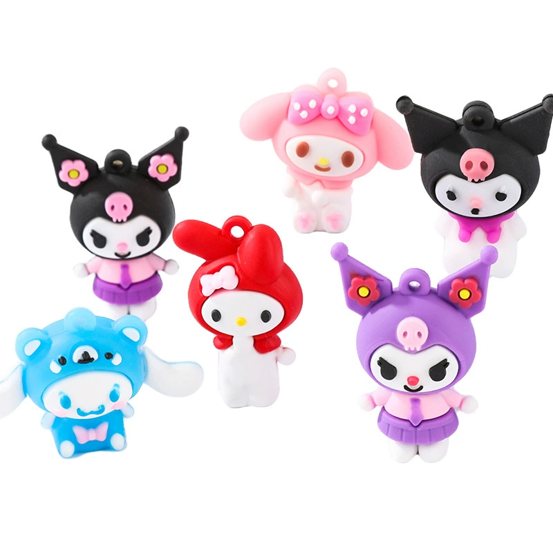 Ключница (Sanrio) кулон из силикона Kuromi, милый рождественский талисман, 3 × 1 × 4 см, assorted