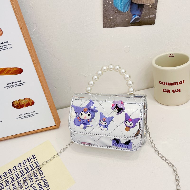 Bolso infantil 2024 nuevo estilo coreano de cadena de dibujos animados bolso de hombro estilo Xiaoxiang Ling mochila para hombres y mujeres bolsos pequeños