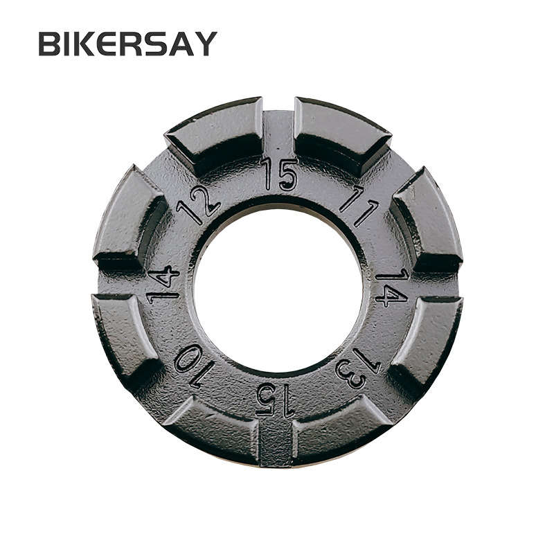 Bicycle spoke wrench mountain bike road braiding ring adjusting tool 8-mouth steel wire wrench steel ring repair correction