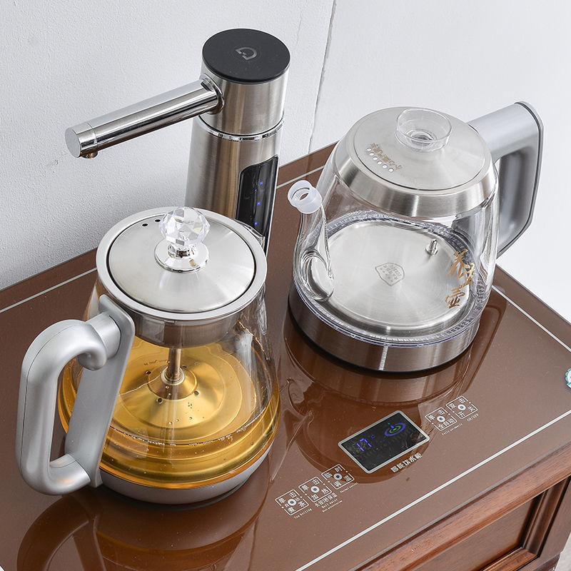 Máquina de bar de té de madera de tres puertas 2021 nueva máquina de beber de agua caliente y fría vertical automática para hervir té caliente