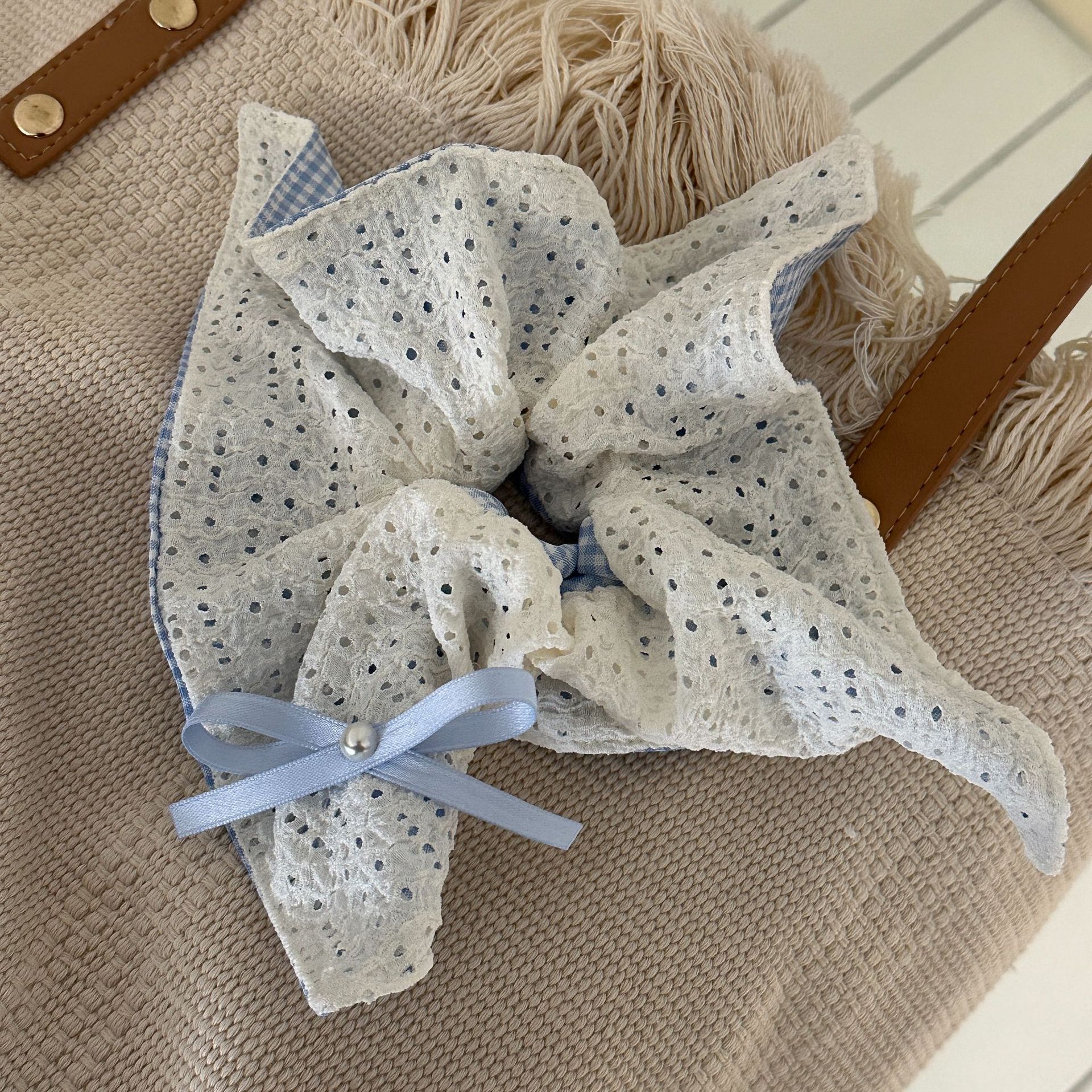 Encaje retro francés, diadema de intestino grueso, mujer 2025, nuevo estilo, cuerda para el cabello, banda de goma, lazo, dulce cuerda para el cabello, accesorios para el cabello