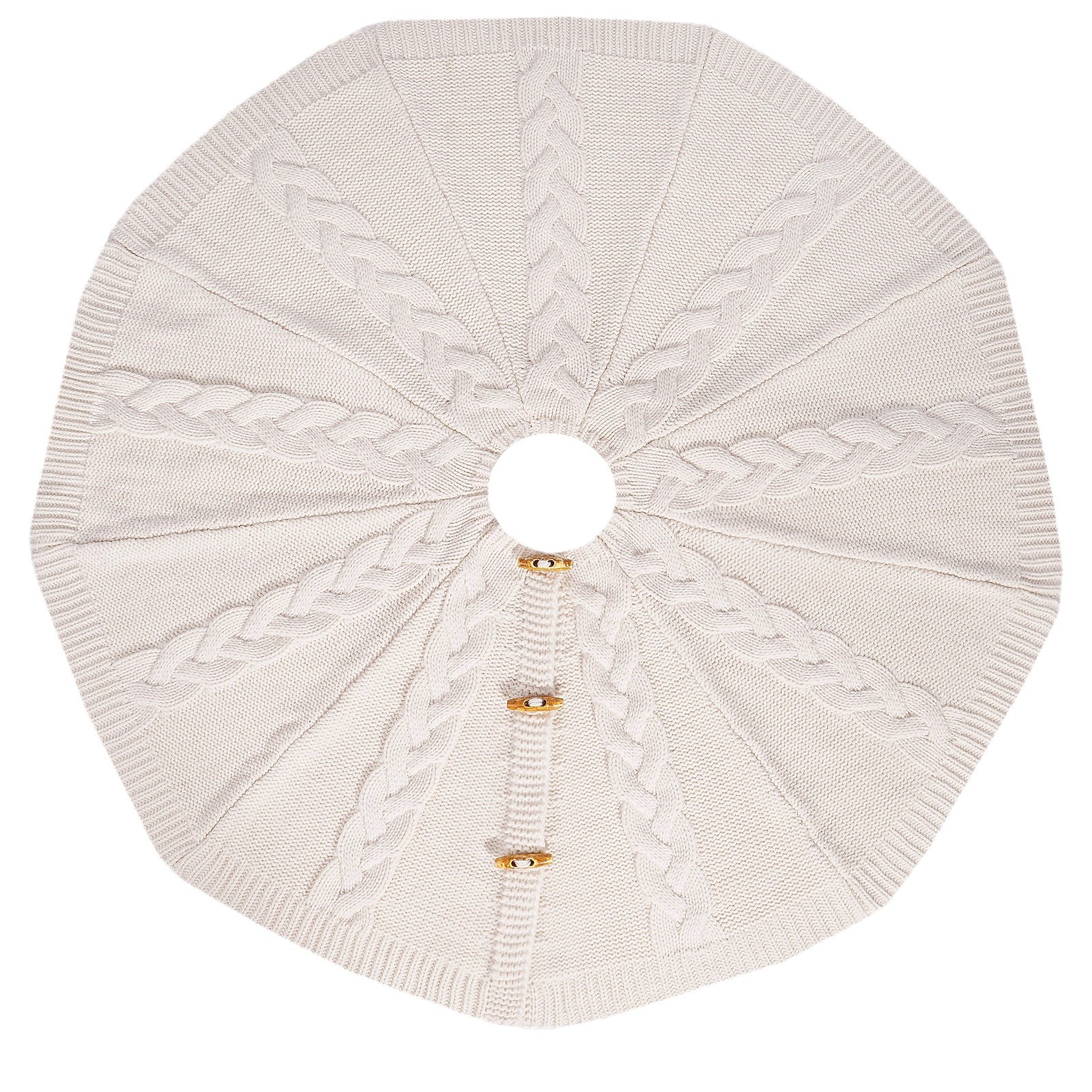 Navidad transfronteriza de punto botones de falda de árbol de Navidad delantal de árbol de Navidad decoraciones de Navidad atmósfera festiva