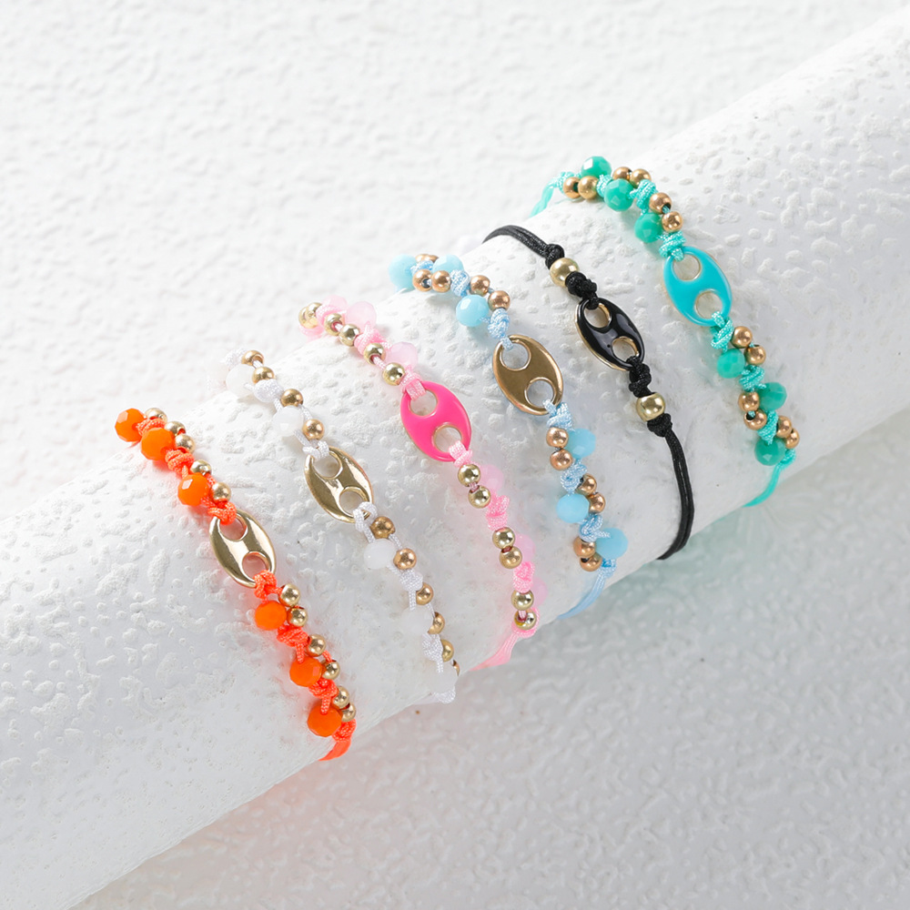 Mode Kreative Tropft Öl Woven Perlen Multi-farbe Armband display picture 4