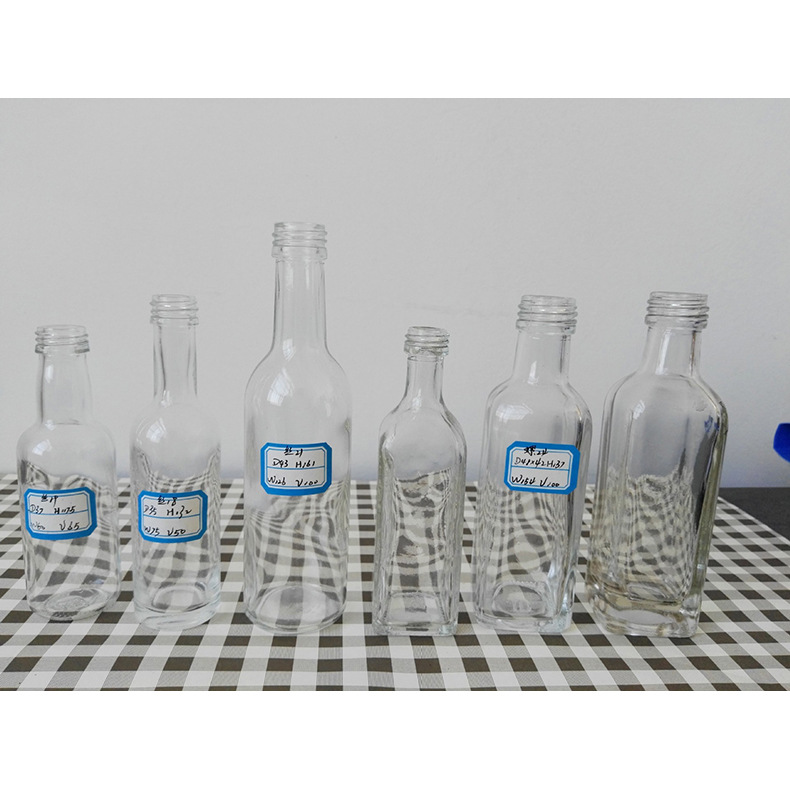 厂家供应玻璃50ml-100ml透明小酒瓶白酒瓶药酒瓶油瓶茶油瓶