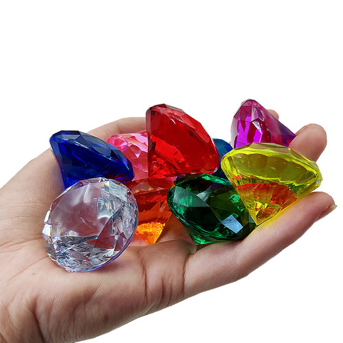 Mixed children's gem toy playground claw machine plastic gem acrylic diamond simulated crystal diamond
