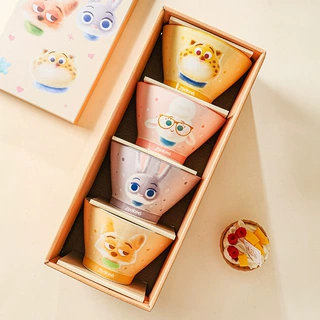 迪士尼疯狂动物城斗笠碗家用米饭碗防烫釉下彩陶瓷小碗餐具高颜值