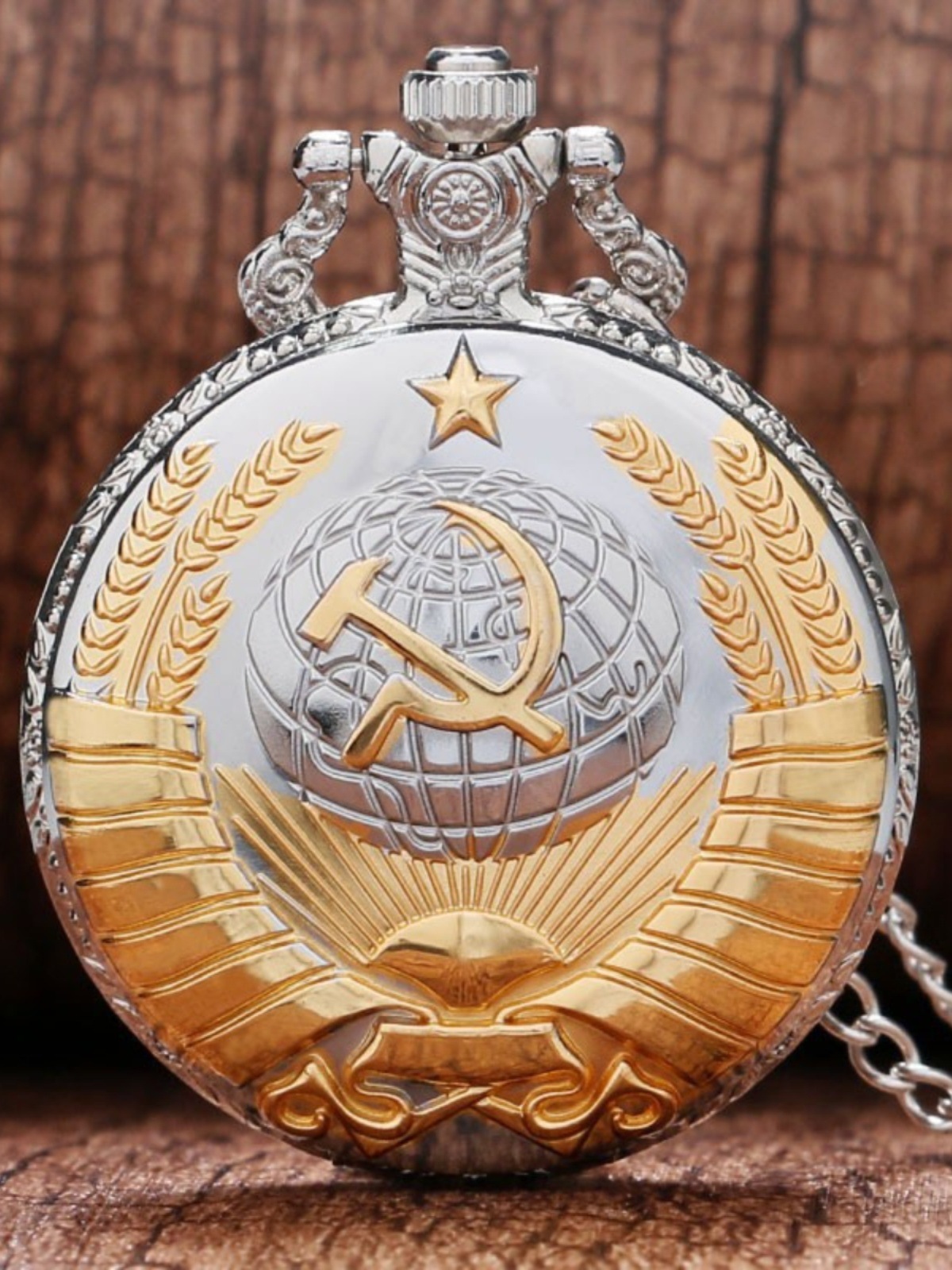 Soviet Pocket Watch Men's Soviet Retro Mechanical Boy Veteran Souvenir Gift Watch for Comrades-In-Arms