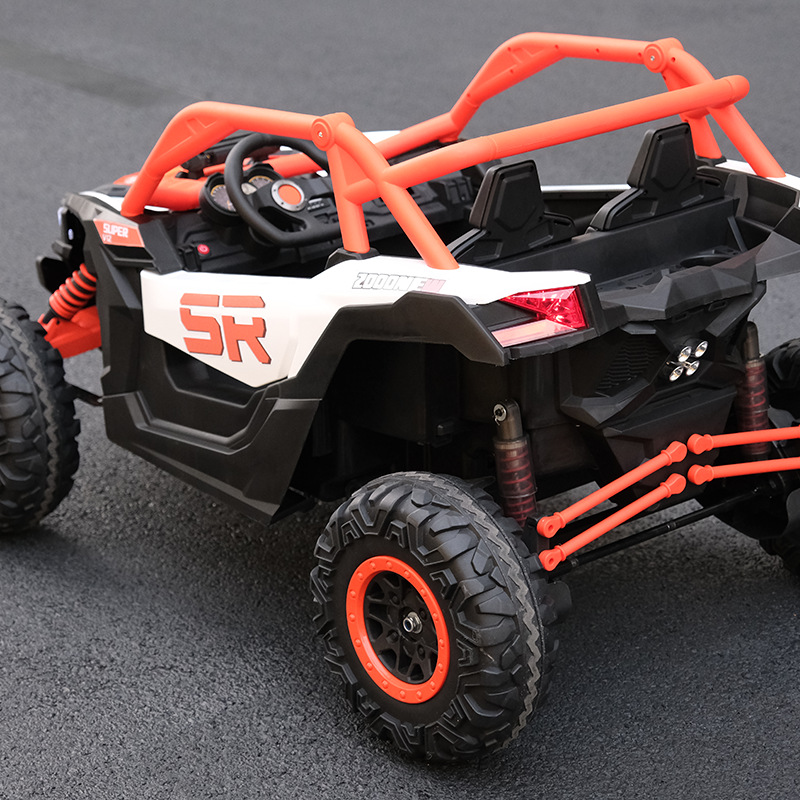 Vehículo eléctrico de cuatro ruedas todoterreno controlado remoto coche de juguete para niños niños coche para niños se puede sentar regalos de Navidad