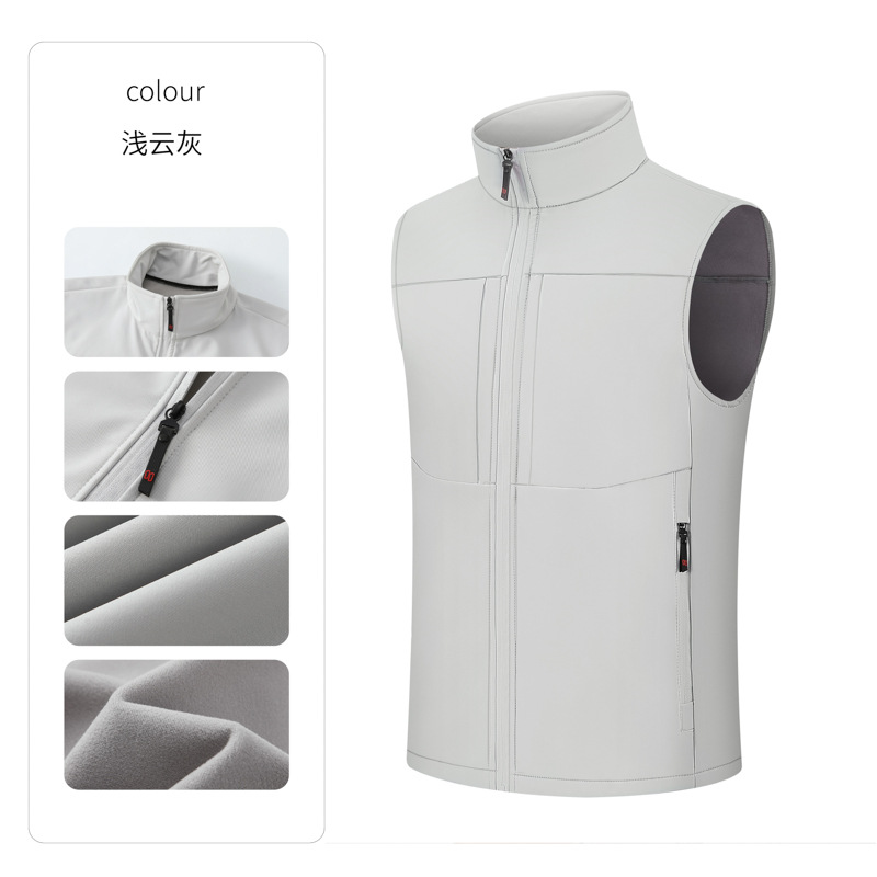 High-end transfronterizo collar estudio ropa de trabajo chaleco de equipo de publicidad chaleco logotipo impreso personalizado