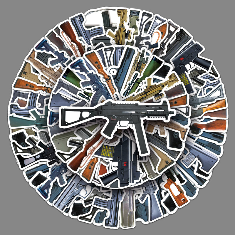 50 military fans gun graffiti personality cross-border cool creative IY skateboard water Cup luggage stickers waterproof 50 military fans gun graffiti personality cross-border cool creative IY skateboard water Cup luggage stickers waterproof